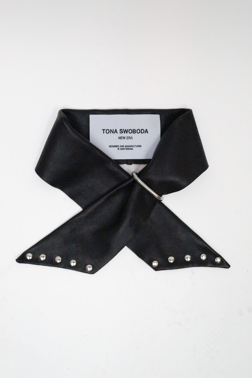 RIVET LEATHER SCARF