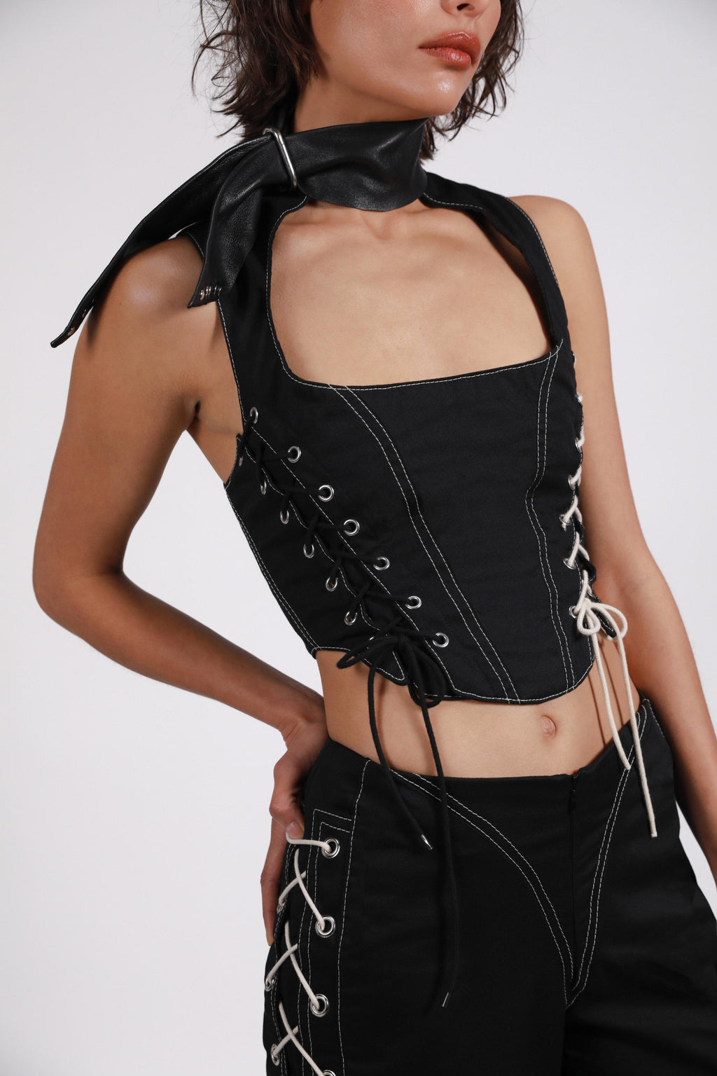 TWISTED CORSET SEAM TOP