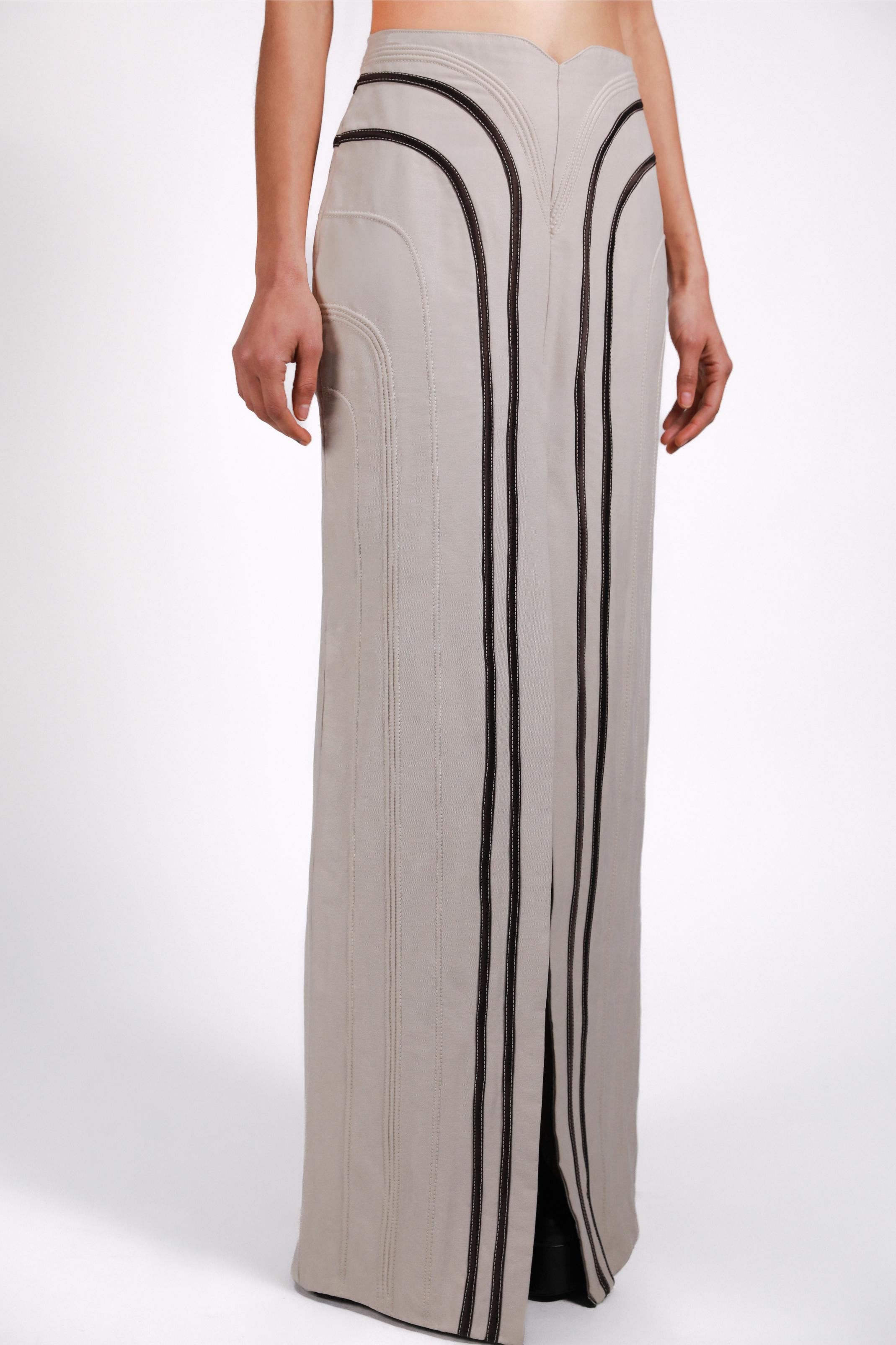 LONG CORD SKIRT