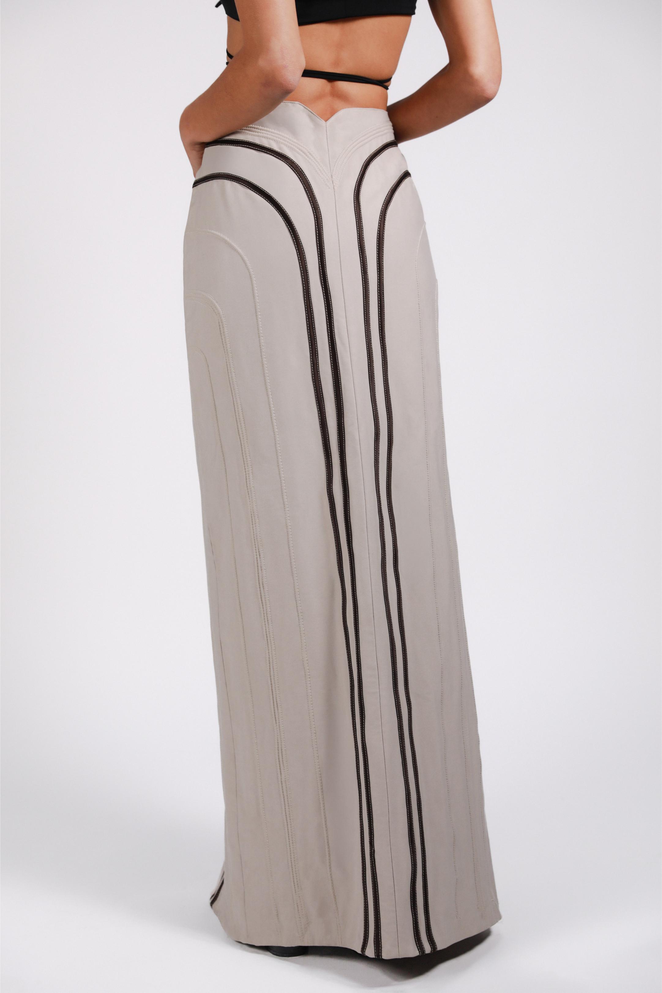 LONG CORD SKIRT