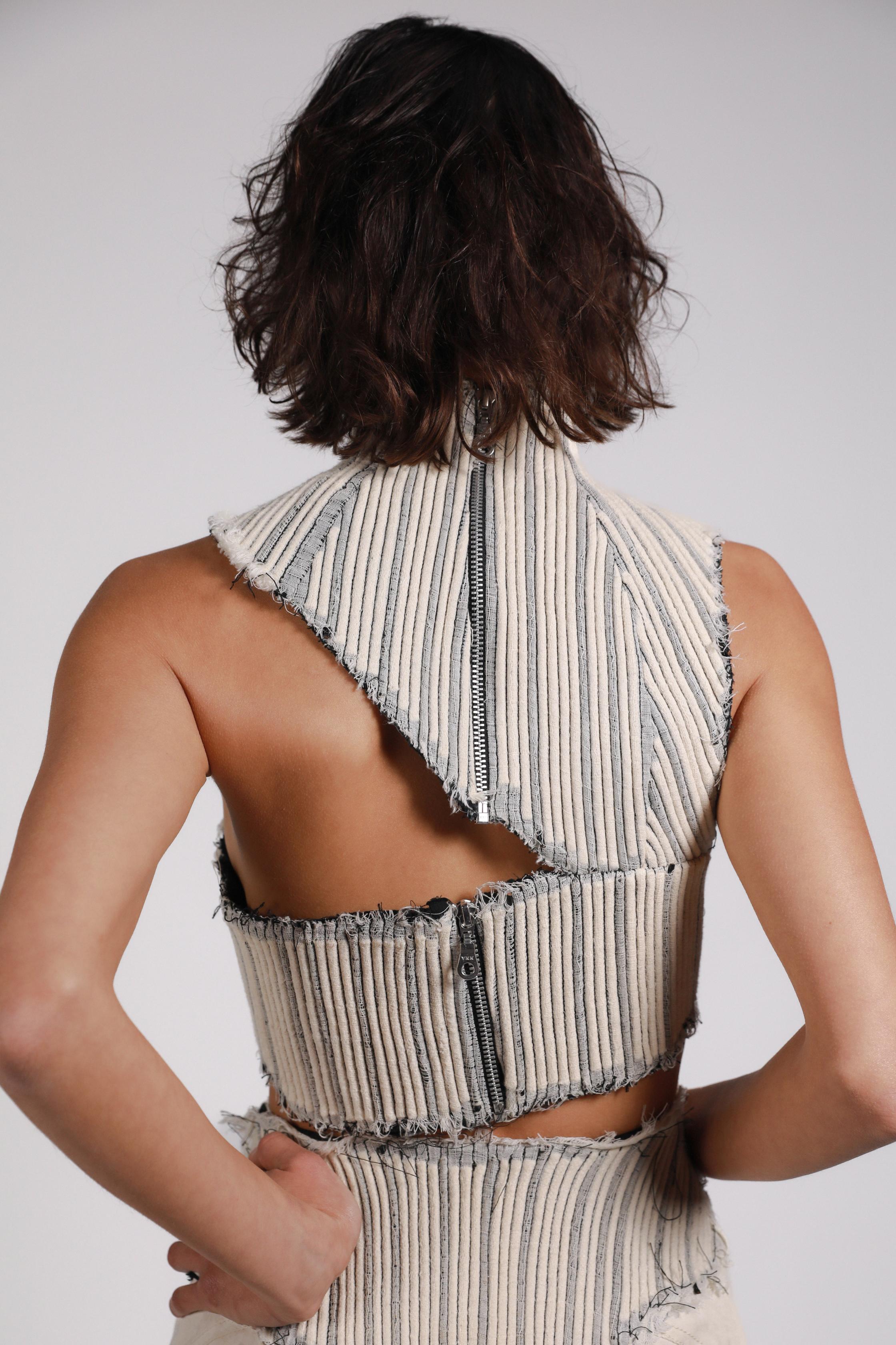 RIBBED STRINGS TOP