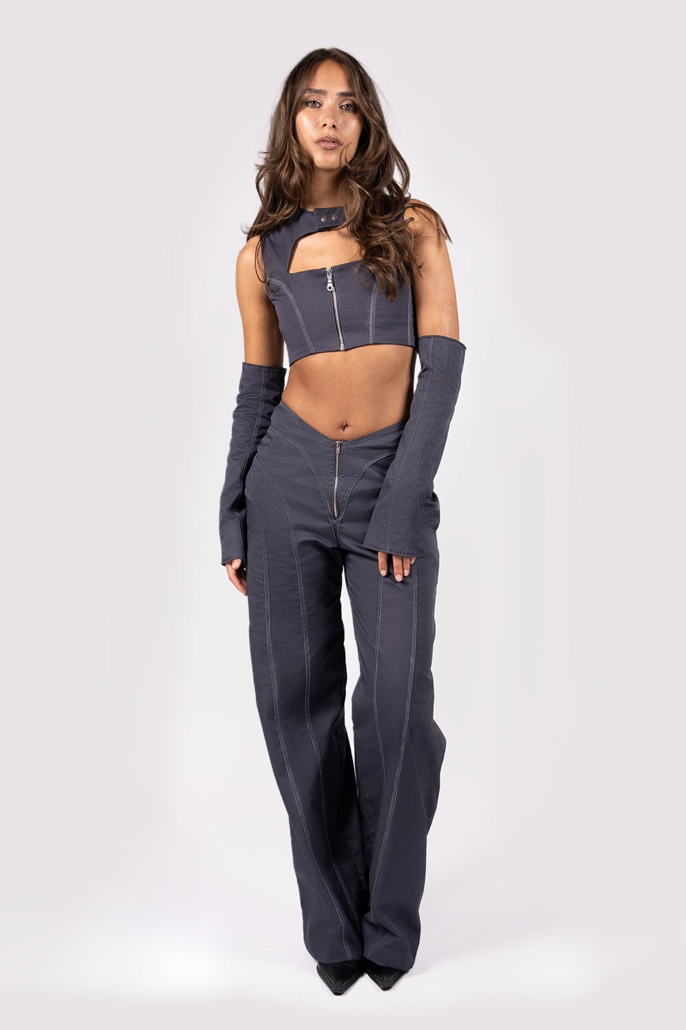DISTRESSED CROP TOP
