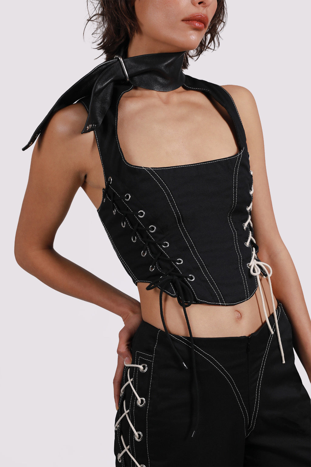 TWISTED CORSET SEAM TOP