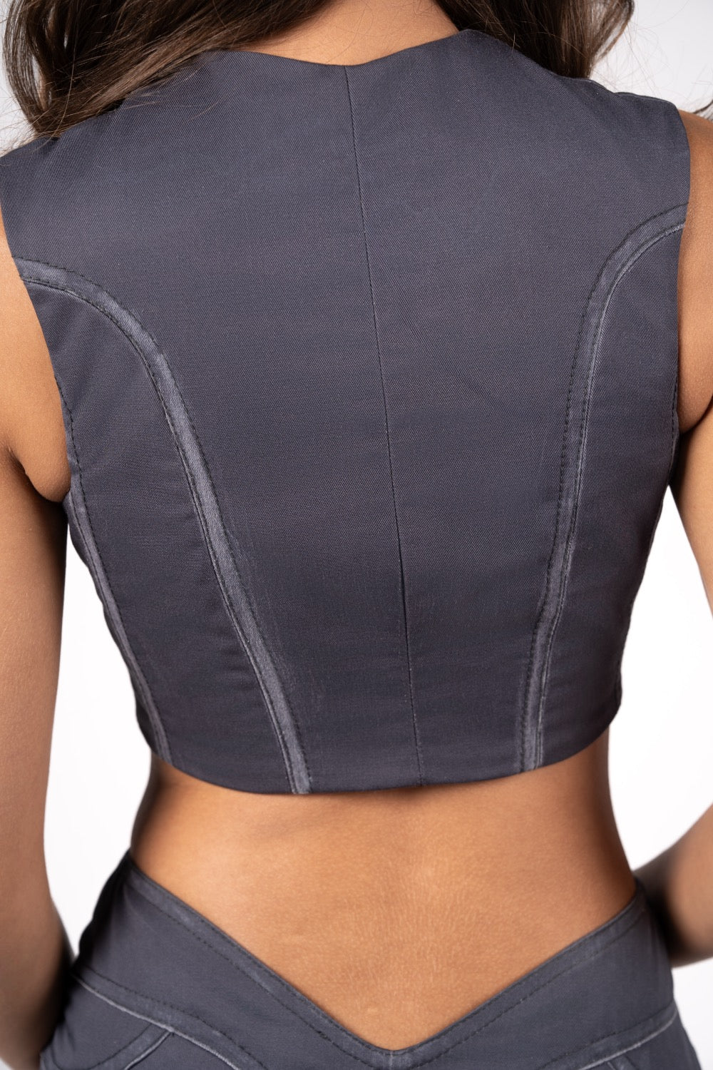 DISTRESSED CROP TOP